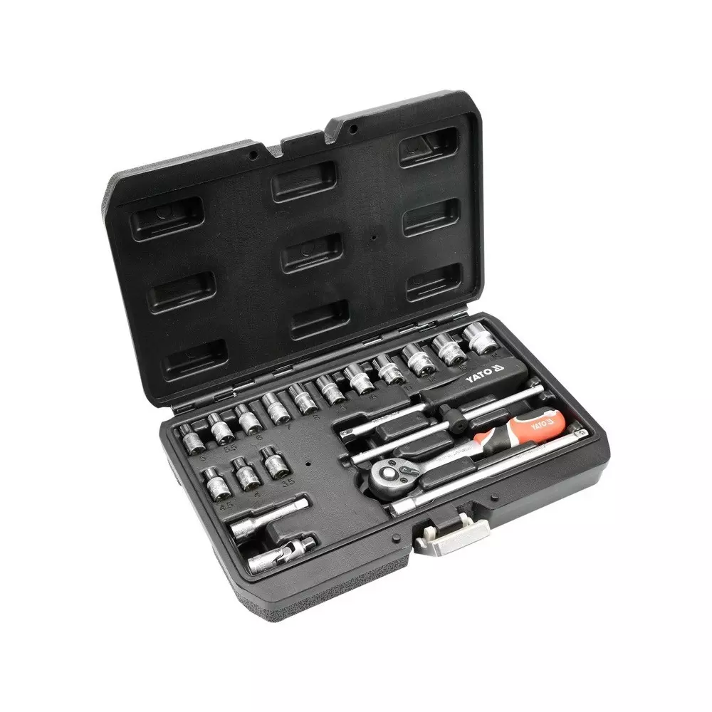 Yato 1/4 inch (6.3 mm) Socket, YT-14491 (Set of 20 Pcs)