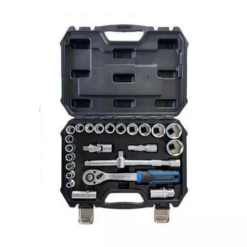 Hogert Technik 1/2 Inch Ratchet and Socket Toolkit (24 Pcs), HT1R210