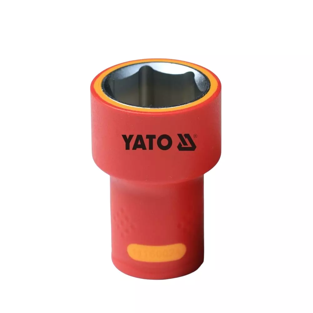 Yato Insulated Hex Socket 4 mm Hex 6.3 mm (1/4 inch) Drive Premium Stainless Steel Alloy Red, YT-210042