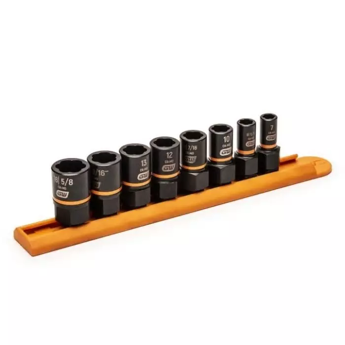 GEARWRENCH 8-Piece Imperial 1/4 in 3/8 in Standard Socket Set with Ratchet Extraction, 84782