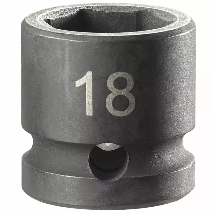 Facom 18mm, 1/2 inch Drive Impact Socket, 23 mm length, NSS.18A