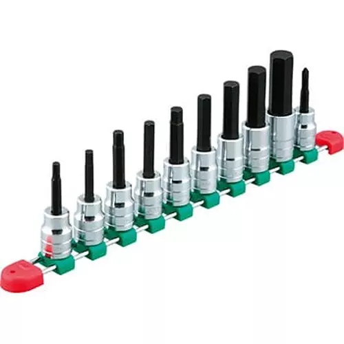 Ktc Hexagon Bit Socket Set 5 mm-17 mm 12.7 mm Sq. Drive, TBT410H (Pack of 10)