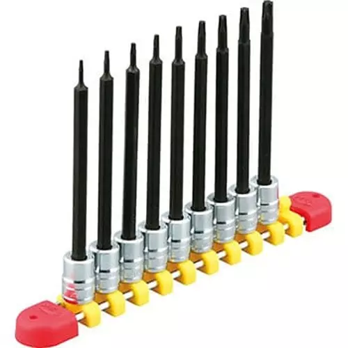 Ktc Long T Type Torx Bit Socket Set 6.3 mm Sq. Drive, TBT2L09T