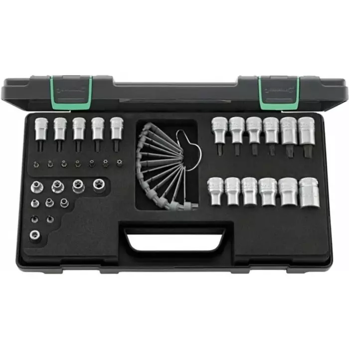STAHLWILLE 35-Piece 1/4 in 3/8 in Standard Socket/Bit Set , e-Torx Torx Bit, 98811908