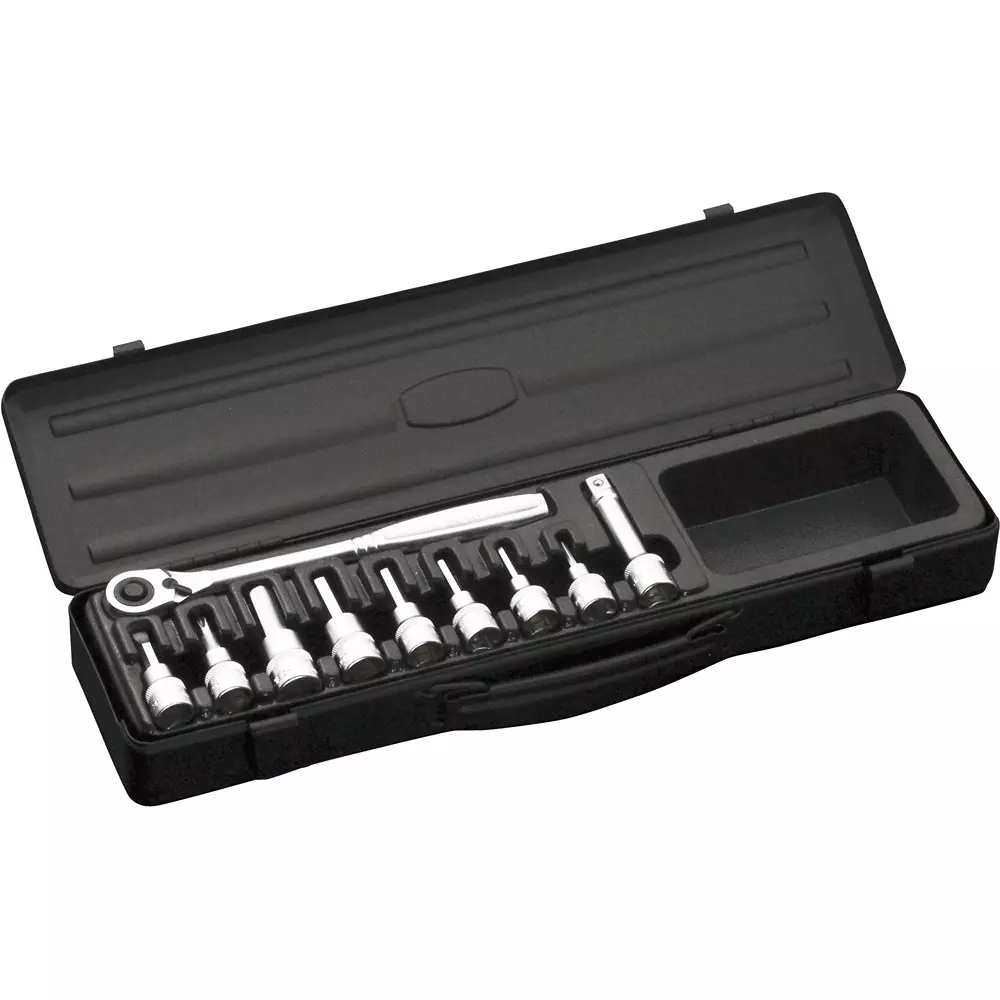 TONE Hexagon Socket Wrench Set 9.5 mm Square Drive, H3082BK