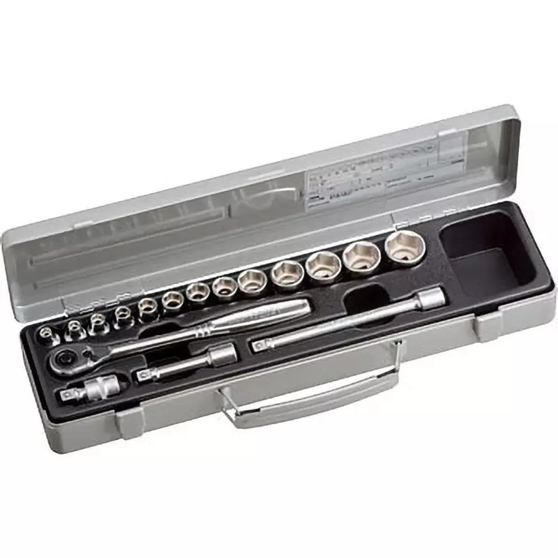 TONE Socket Wrench Set 1570Ms 9.5 mm Square Drive, 1570MS (Set of 17 Pcs)