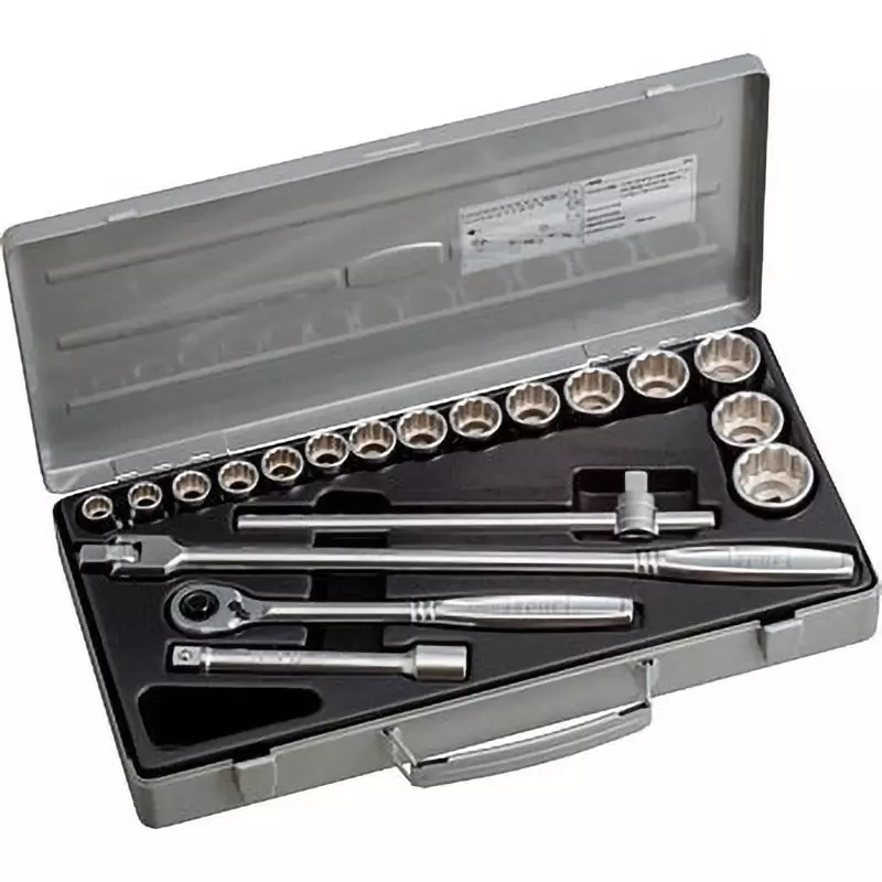TONE Socket Wrench Set 260 12.7 mm Square Drive, 260 (Set of 20 Pcs)
