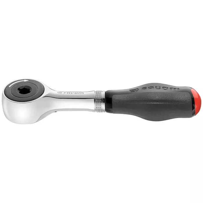 Facom 1/4 in Square Ratchet with Bi-material Elastomer Handle, 120 mm Overall, R.PE360