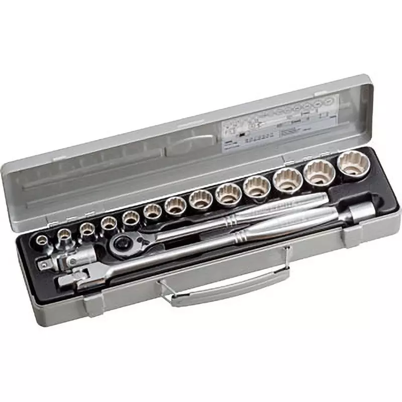 TONE Socket Wrench Set 750M 12.7 mm Square Drive, 750M (Set of 17 Pcs)