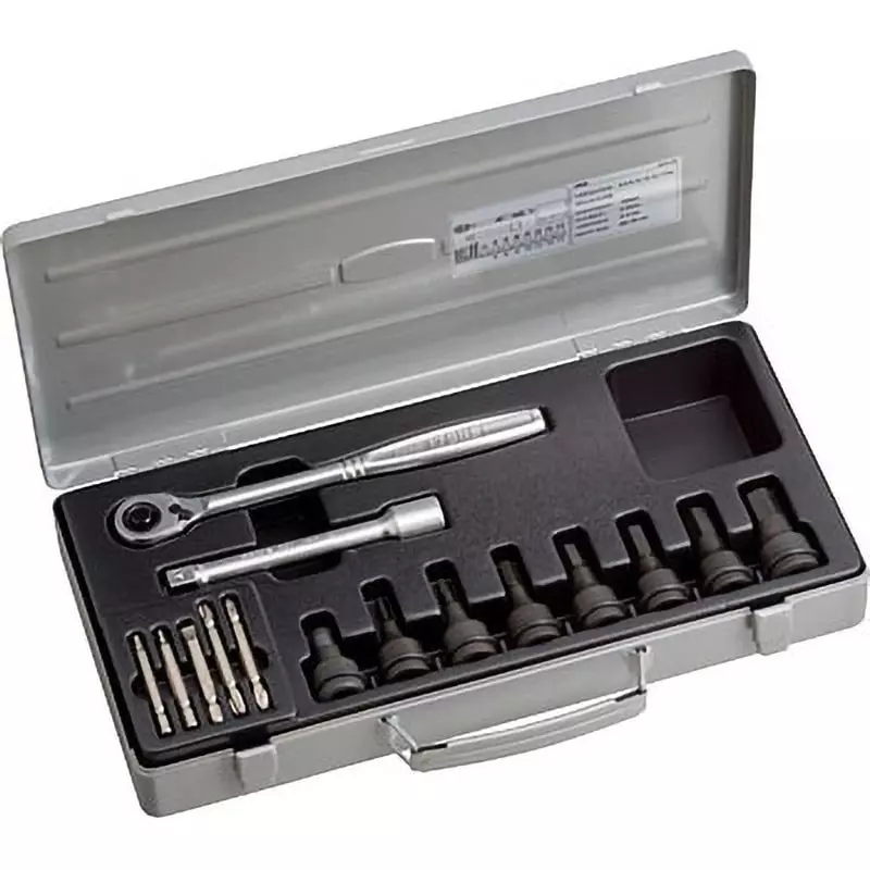TONE Hexagon Socket Wrench Set Ah4133 12.7 mm Square Drive, AH4133 (Set of 15 Pcs)