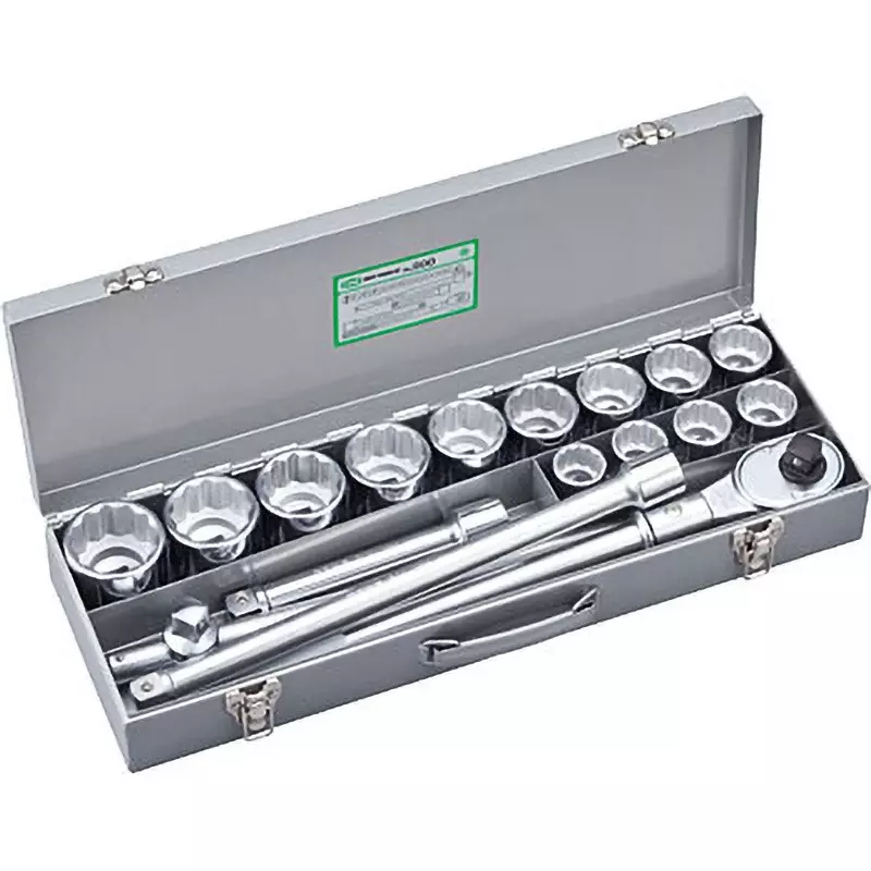 TONE Socket Wrench Set 200 19 mm Square Drive, 200 (Set of 17 Pcs)