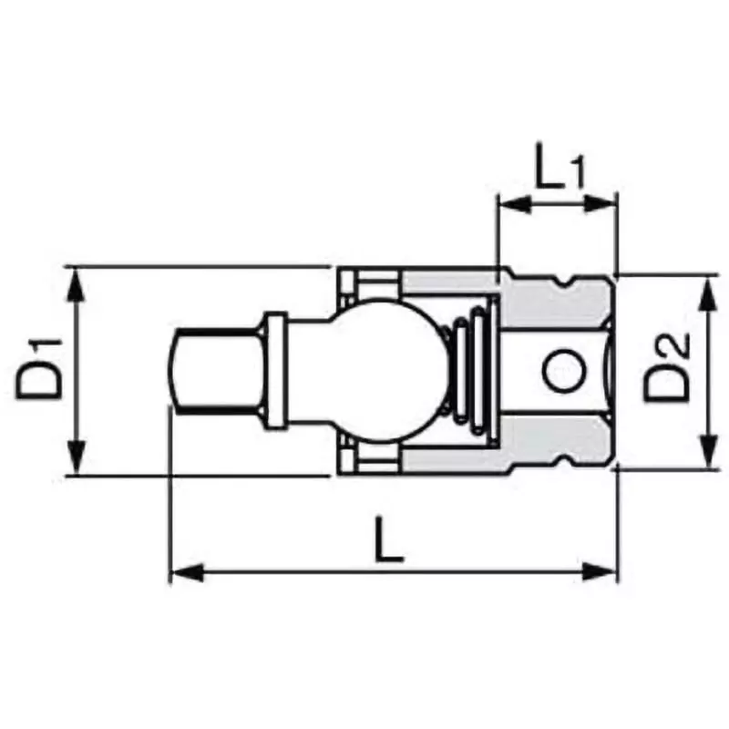 TONE Universal Joint For Impact Electroless Nickel Plating 9.5mm, NJ30S