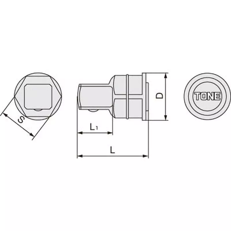 TONE Ratchet Eyeglass Adapter 6.35 mm, RA2