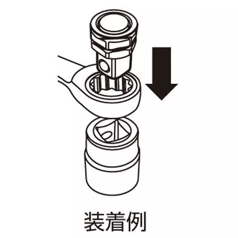 TONE Ratchet Eyeglass Adapter 6.35 mm, RA2