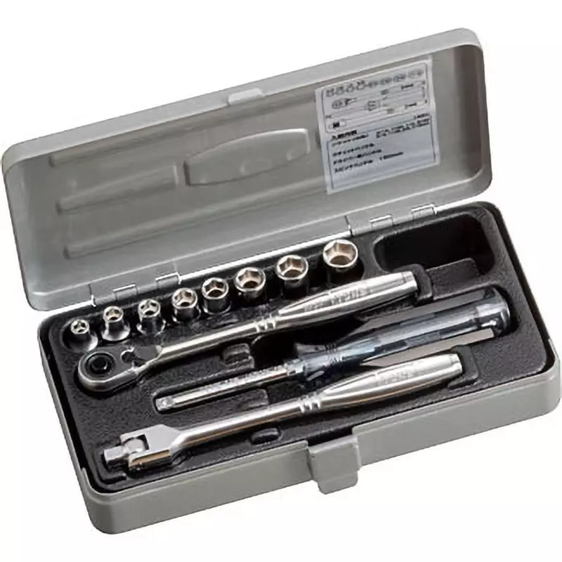 TONE Socket Wrench Set 1850M 6.35 mm Square Drive, 1850M (Set of 11 Pcs)