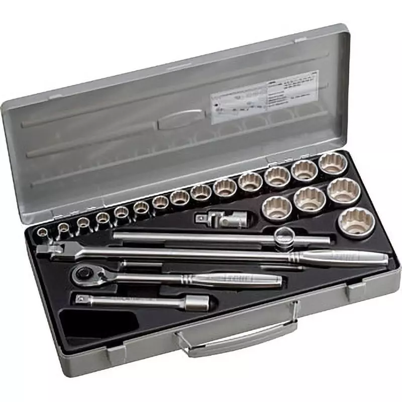 TONE Socket Wrench Set 160M 12.7 mm Square Drive, 160M (Set of 25 Pcs)