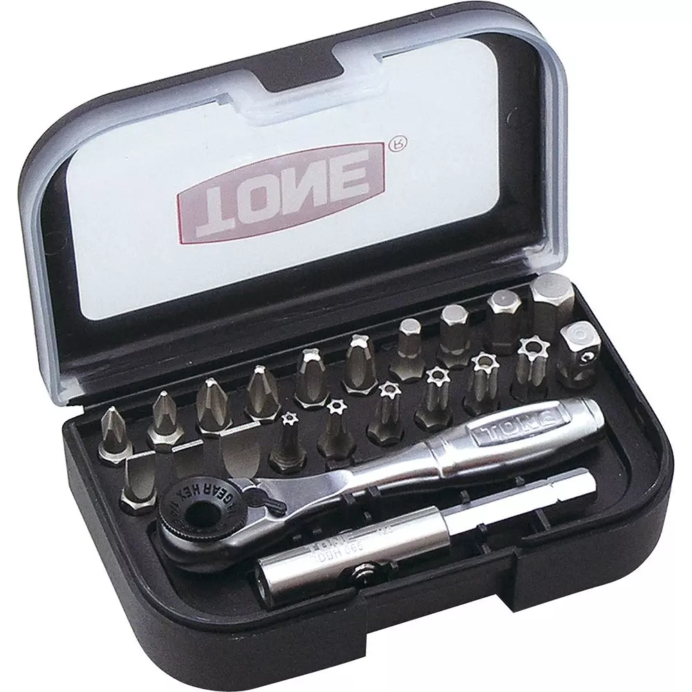 TONE Bit Ratchet Set 107x65x40 mm, BRS20 (Set of 22 Pcs)