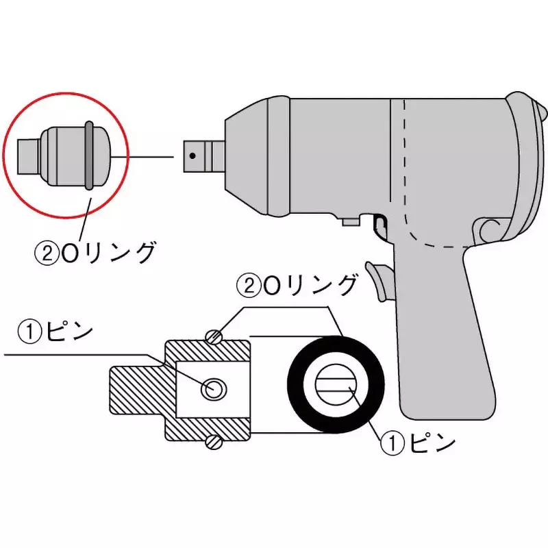 TONE Impact Socket Pin 7 mm Diameter and 75 Overall Length, PIN7075