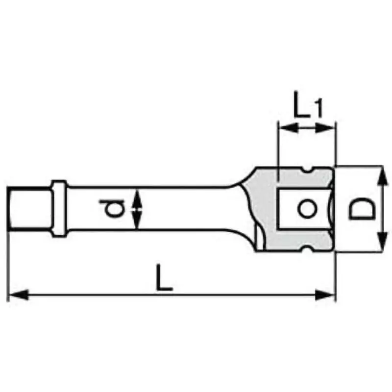 TONE Impact Extension Bar Electroless Nickel Plated 12.7mm, NE40-075
