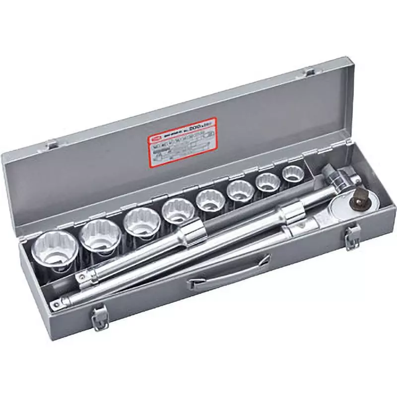 TONE Socket Wrench Set 200Miso 19 mm Square Drive, 200MISO (Set of 12 Pcs)