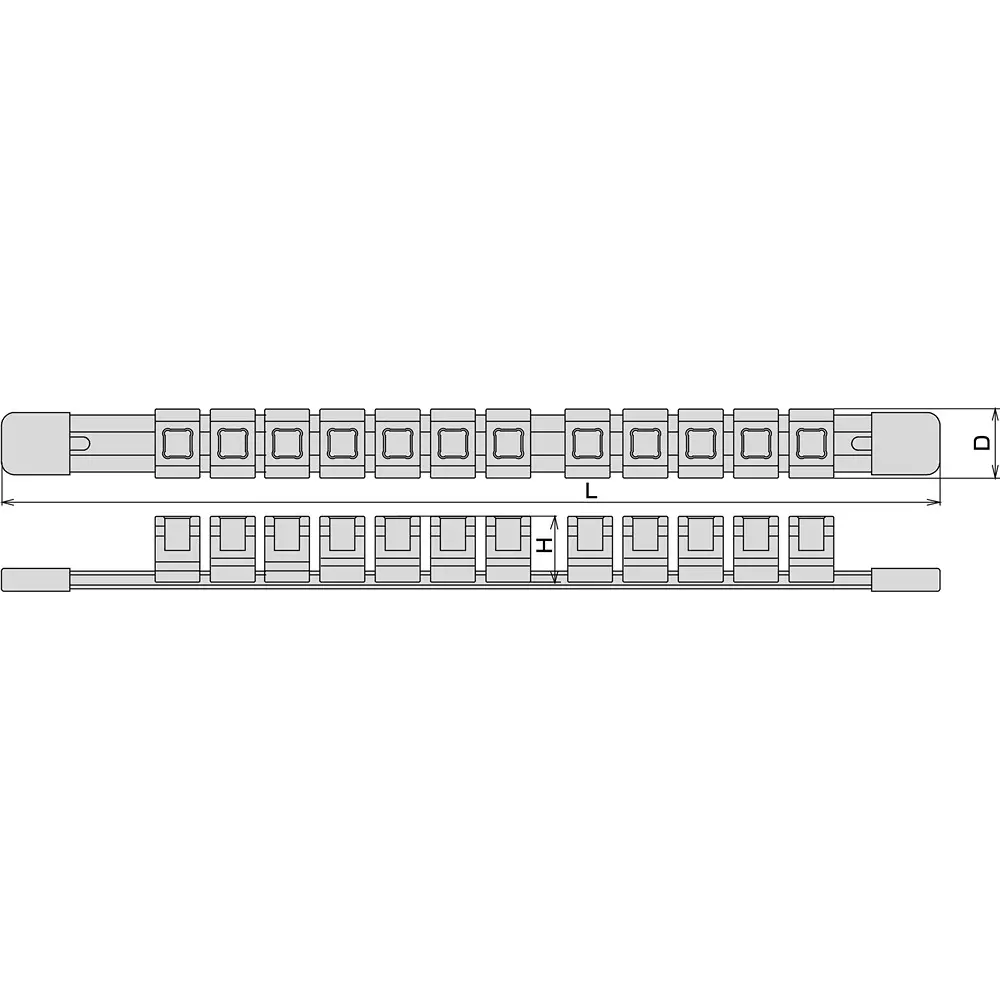 TONE Socket Holder (Aluminum Type) 12.7 mm Square Drive, SH3412