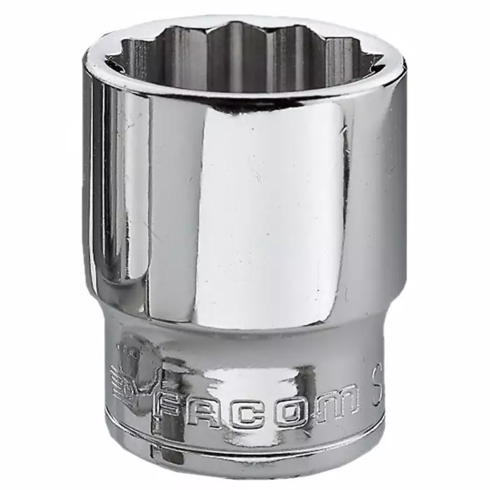 Facom 3/8 inch Drive 1/4in Standard Socket, 12 point, 27 mm Overall Length, J.1/4