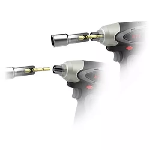Ktc Short Impact Driver Hexagon Socket Bit 19 mm 6.35 mm Sq. Drive 76 mm Length, BZP63S-19