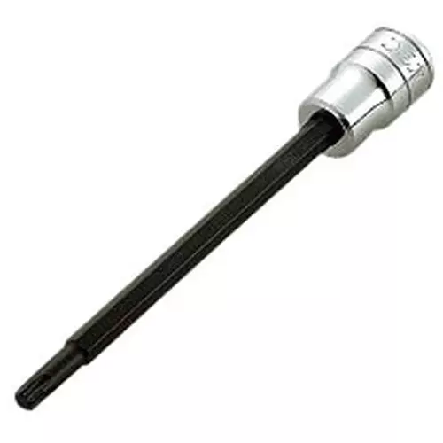 Ktc Long Torx Bit Socket T55 9.5 mm Sq. Drive Alloy Steel, BT3-T55L-S