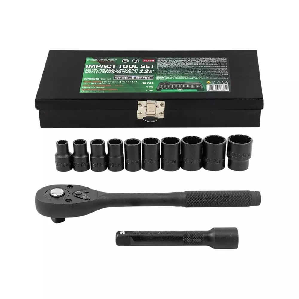 Rock Force Percussion Instrument Set 10 - 24 mm Head Range 12.7 mm (1/2 inch), RF-4122-9 (Pack of 12 Pcs)