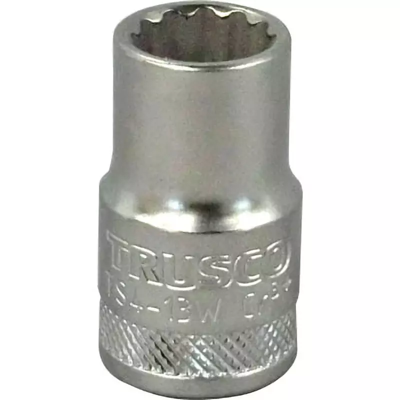 TRUSCO Socket Chrome Vanadium Steel 38 mm Overall Length, TS4-13W