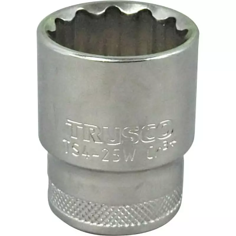 TRUSCO Socket Chrome Vanadium Steel 42 mm Overall Length, TS4-25W