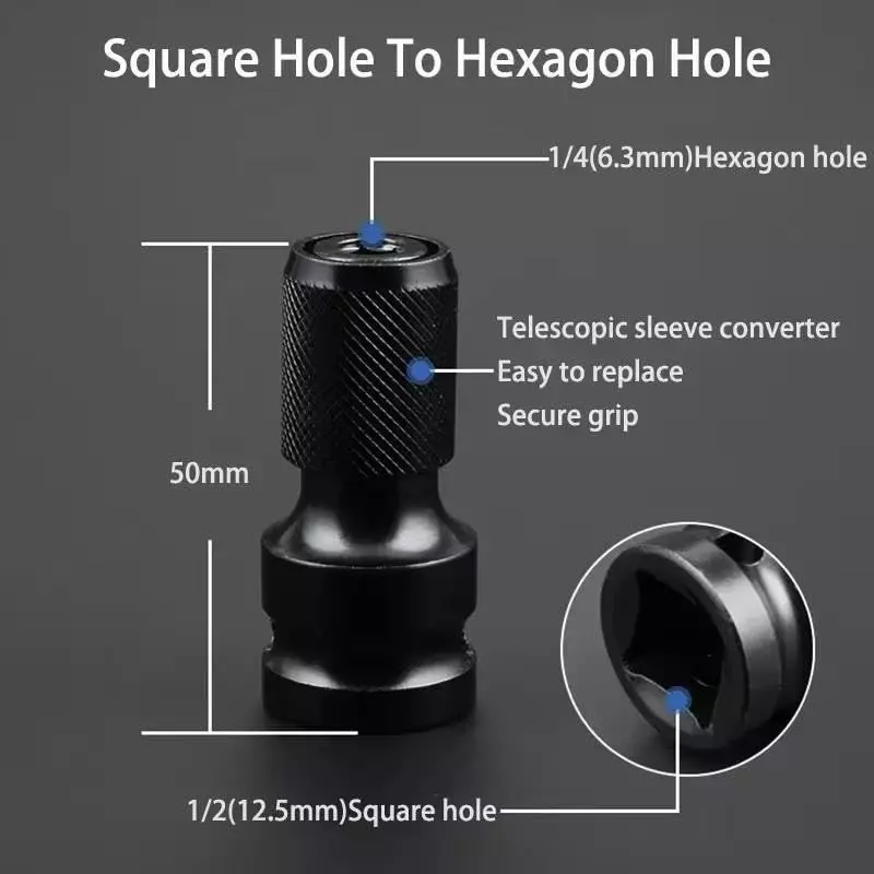 generic-2pcs-impact-wrench-12-to-14-bit-holder-socket-impact-wrench-attachment-bit-for-ratchet-conversions-set-wrench-drills-screwdrivers