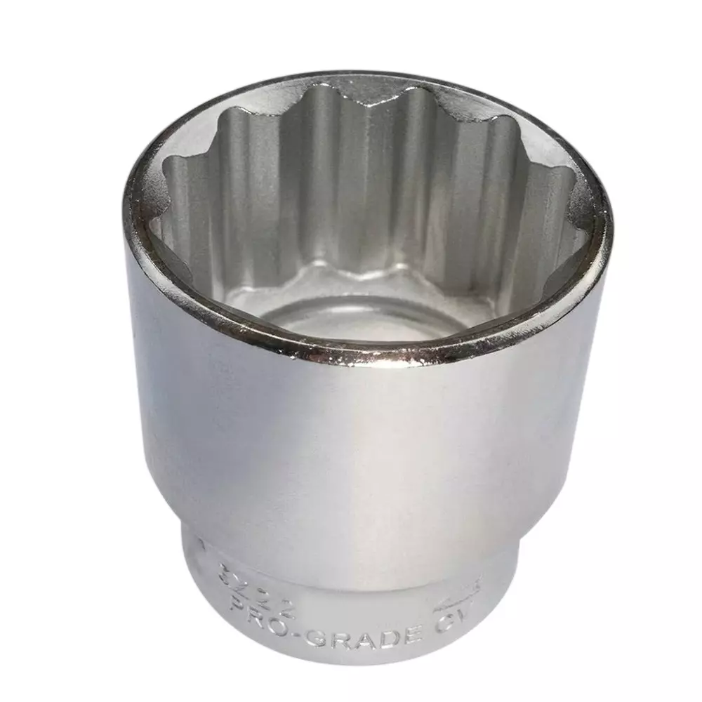 Inder 1/2 inch (6.35 mm) Drive Bi-Hex Socket Cr-V Steel Body Silver Color and Size 30 mm, 91UJ