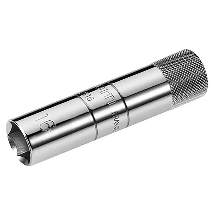 Facom 1/2 inch Drive 18mm Spark Plug Socket, 6 point, 90 mm Overall Length, B.S18A1