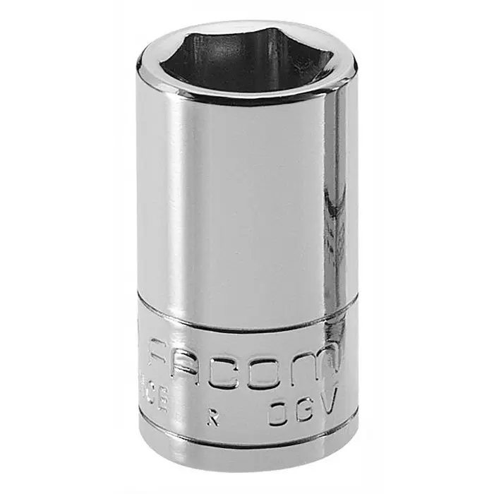Facom 1/4 inch Drive 1/2in Standard Socket, 6 point, 22 mm Overall Length, R.1/2