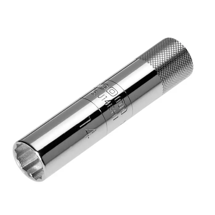 Facom 3/8 inch Drive 14mm Spark Plug Socket, 12 point, 90 mm Overall Length, B.J14BH1