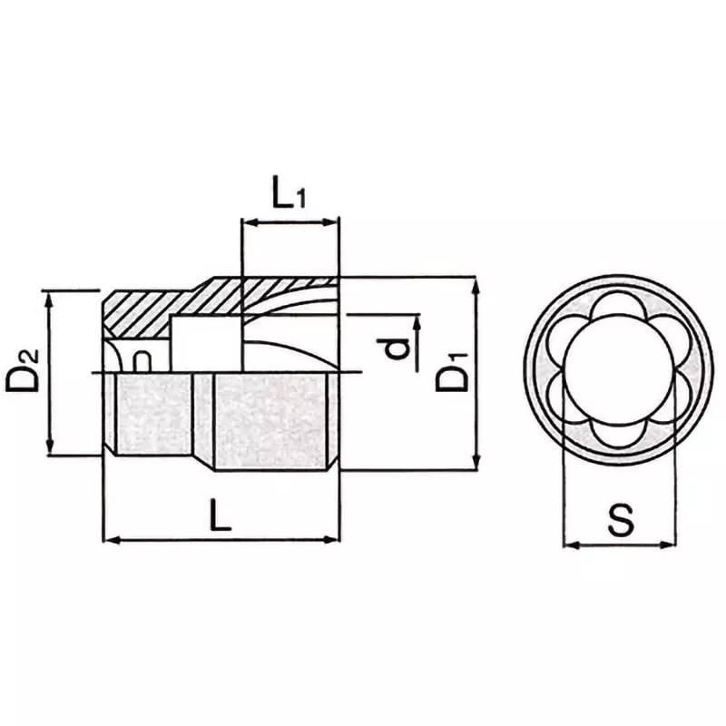 TONE Tornado Socket 9.5mm, 3TR-12
