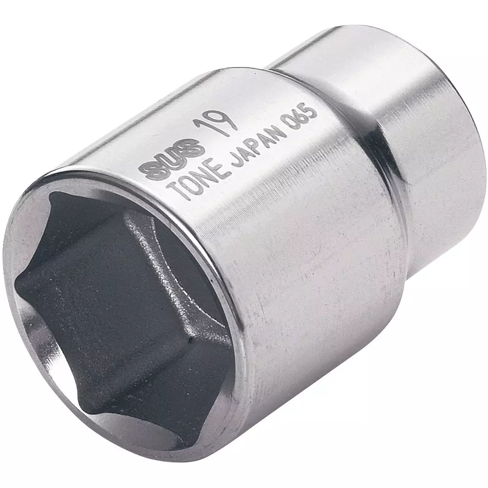 TONE Socket Hexagonal Type Insertion Angle 9.5 mm 9.5 mm, 3S-19