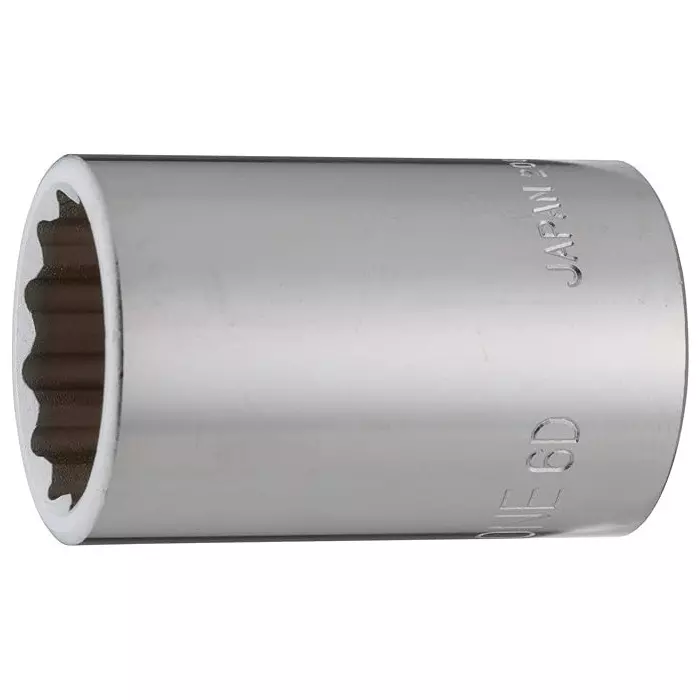 TONE Socket 12 Angles 19 mm Square Drive and 32 mm Length, HP6D-32
