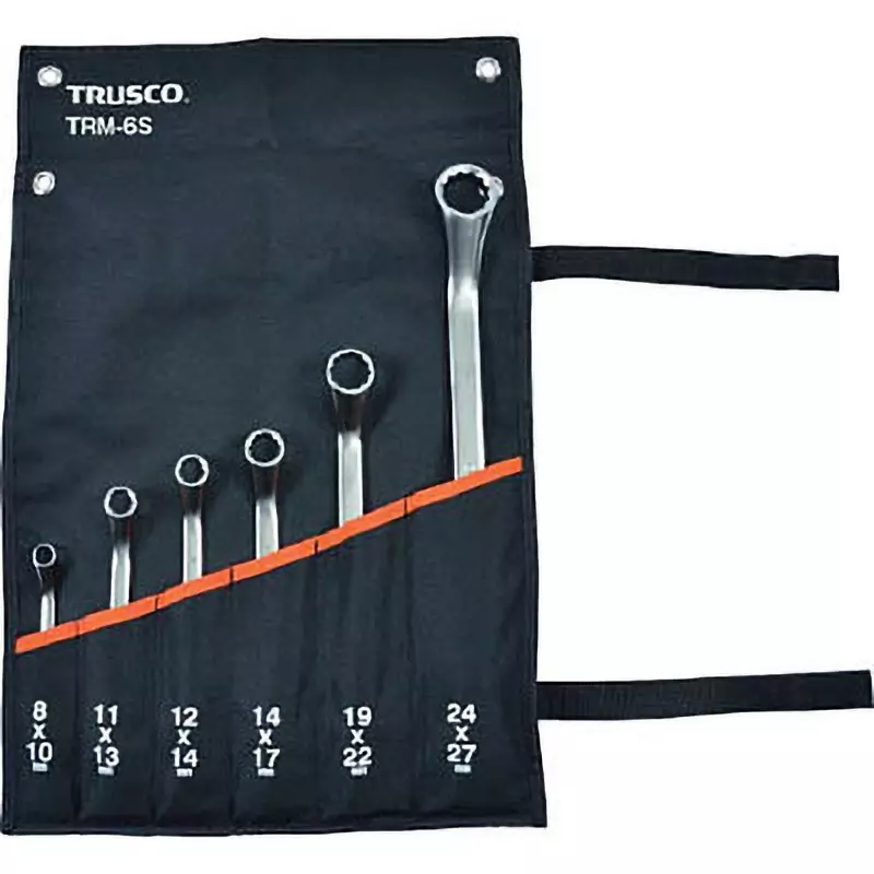 TRUSCO Both Ends Closed Wrench Set Chromium Vanadium Steel, TRM-6S (Pack of 6 Pcs)