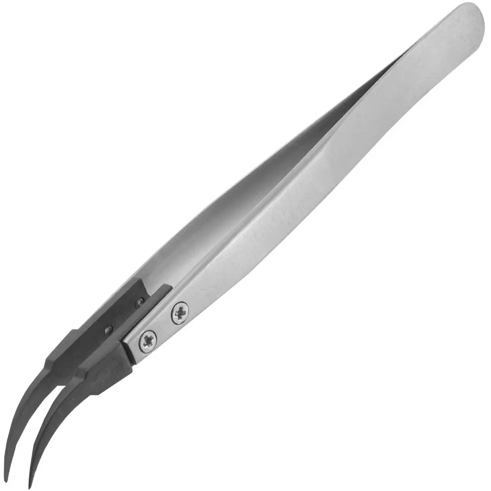 Engineer ESD Tweezer Bent tip Tip, PTZ-43