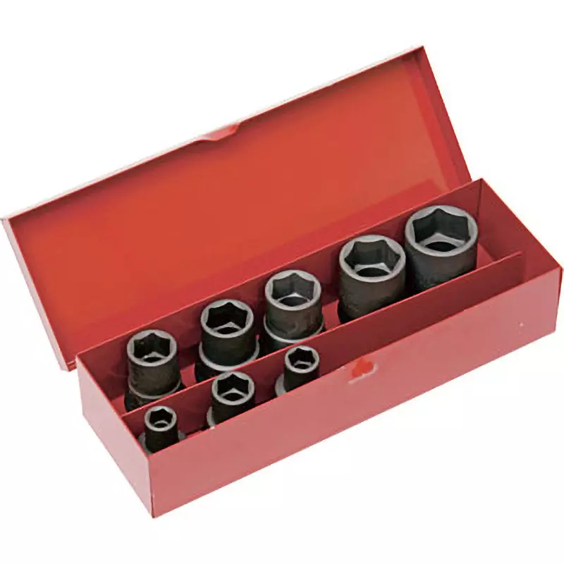 TRUSCO Impact Socket Set 9.5 mm Square Drive,T3-8SET (Pack of 8 Pcs)