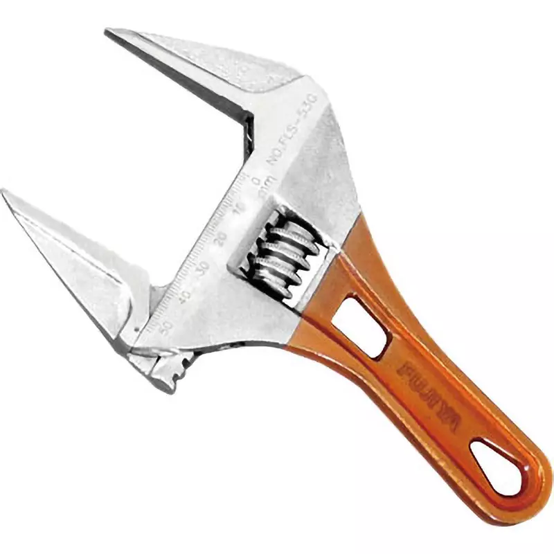 FUJIYA Light Short Monkey Wrench 53 mm Maximum Jaw Opening, FLS-53G-F