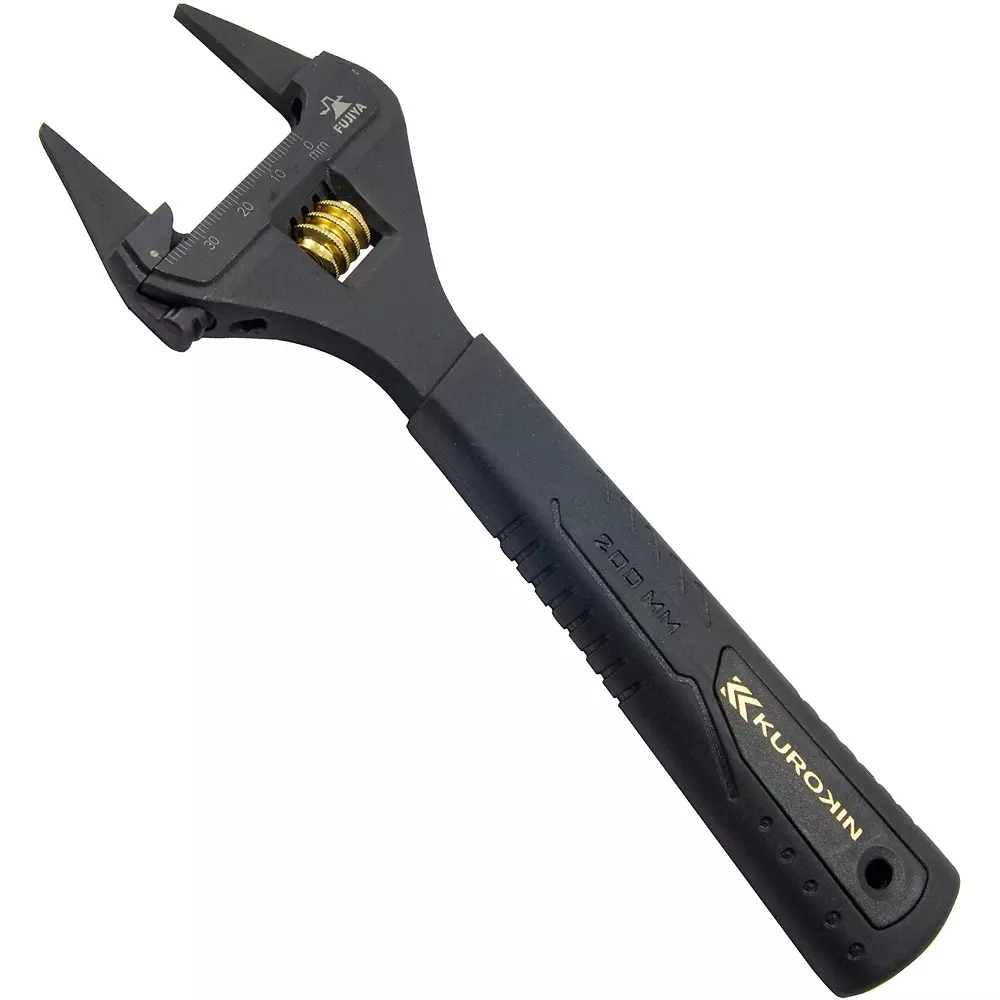 FUJIYA Thinned Monkey Spanner 38 mm Maximum Jaw Opening, FLT-38-BG
