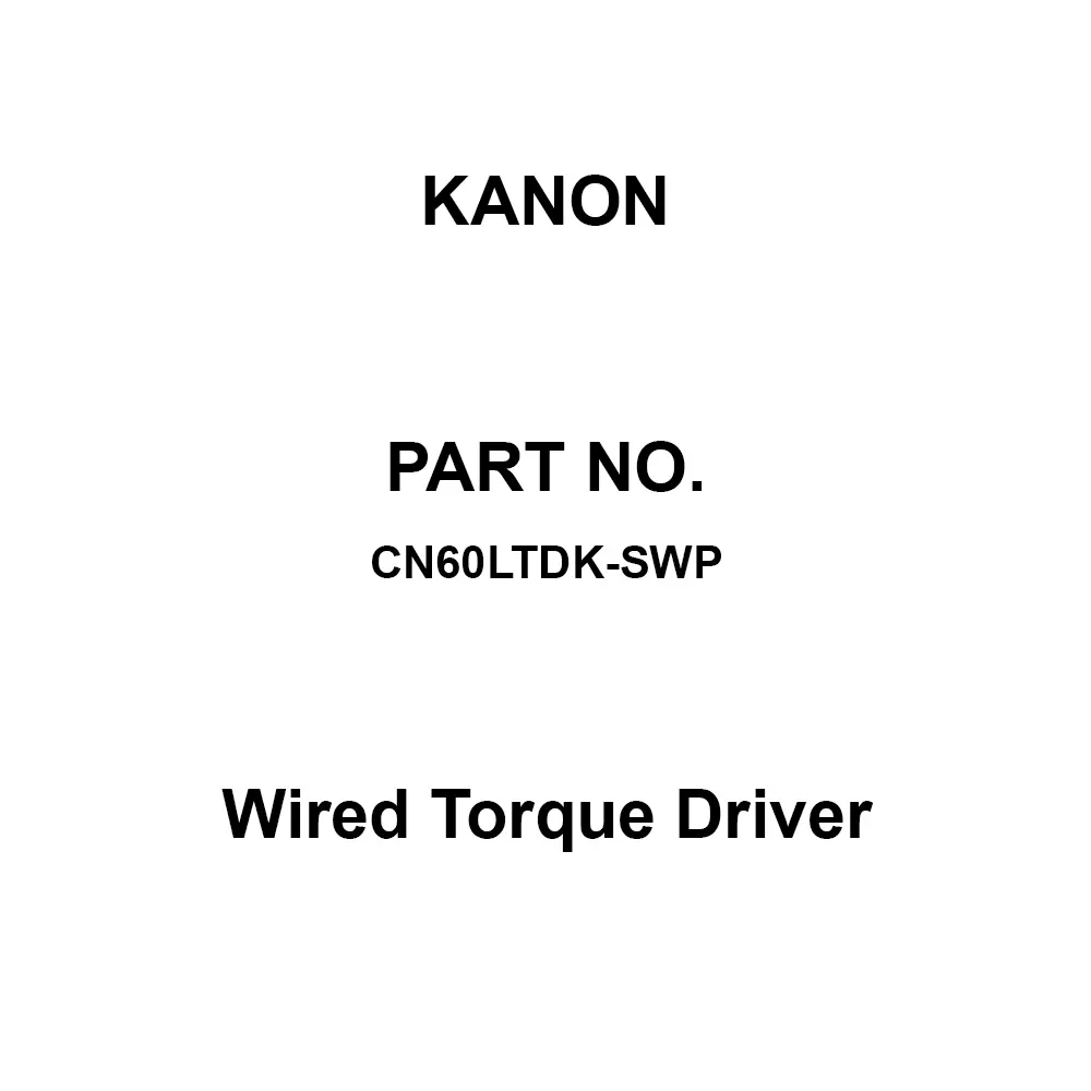 Kanon Wired Torque Driver 235 mm Overall Length, N10LTDK-SWP