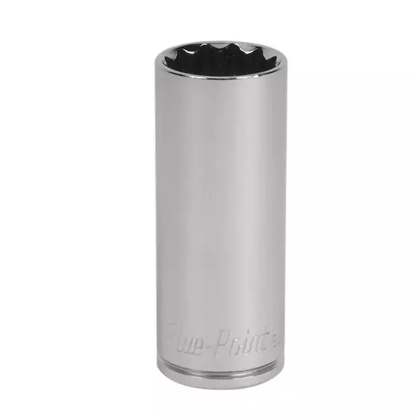 Blue-Point 3/8 inch (9.52 mm) Drive Deep Socket Chrome Finish Alloy Steel Body and 13/16 inch (20.63 mm) Size, BLPL381316