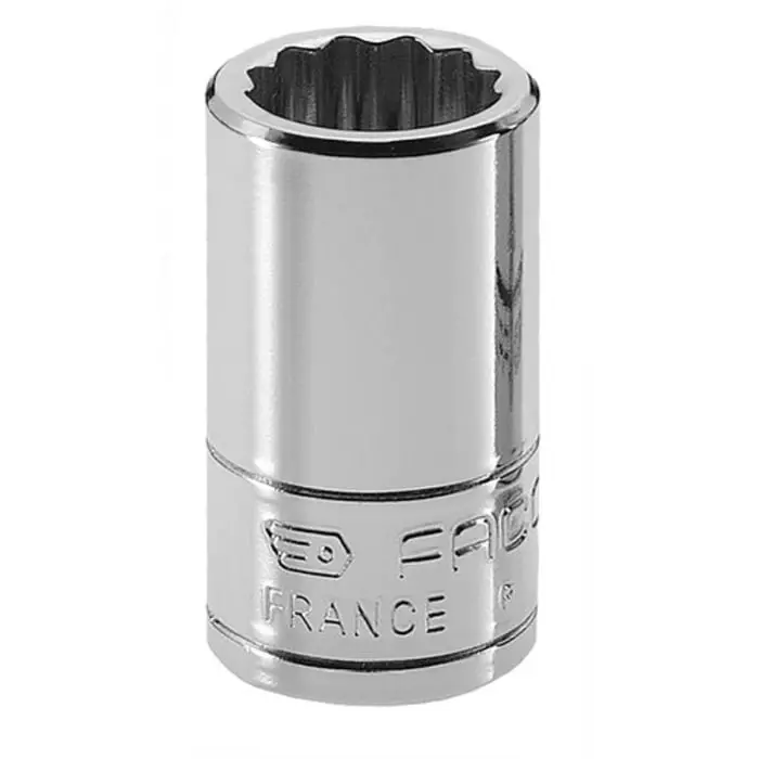 Facom 1/4 inch Drive 1/4in Standard Socket, 12 point, 22 mm Overall Length, R.1/4E