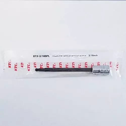 Ktc Long Ball Hexagon Bit Socket 9.5 mm Sq. Drive, BT3-3/16BPL