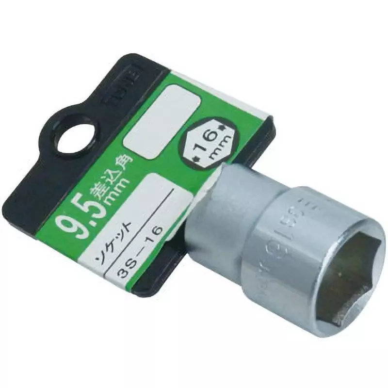 TONE Socket 6 Corners Hexagon Type 9.5 mm Square Drive, 3S-16