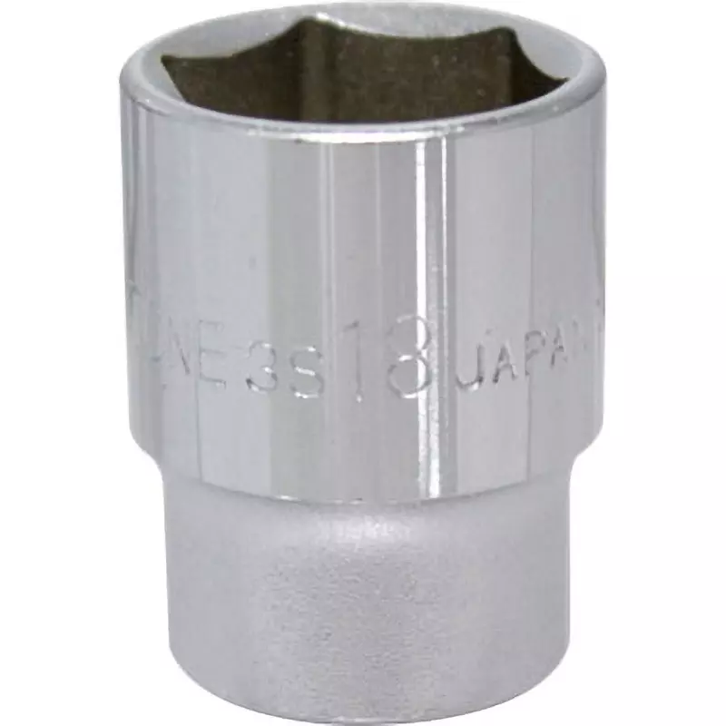 TONE Socket 6 Corners Hexagon Type 9.5 mm Square Drive, 3S-18